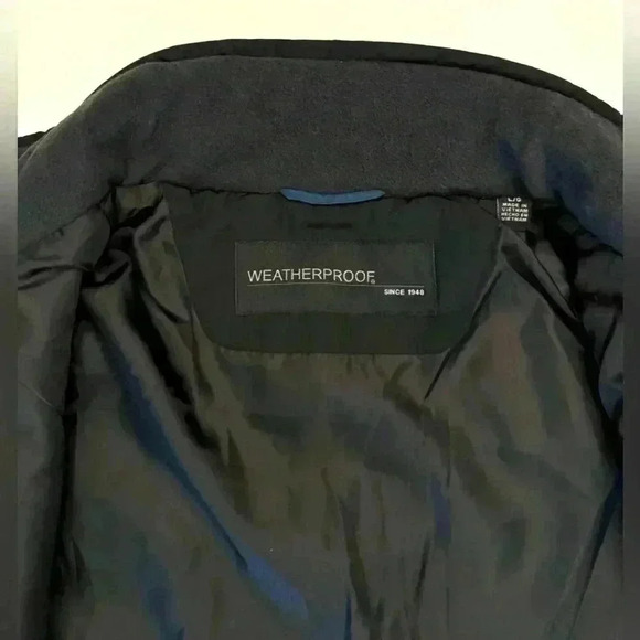 Weatherproof Men’s Ultra Luxe Water Resistant Jacket (LARGE, BLACK) - Picture 8 of 11